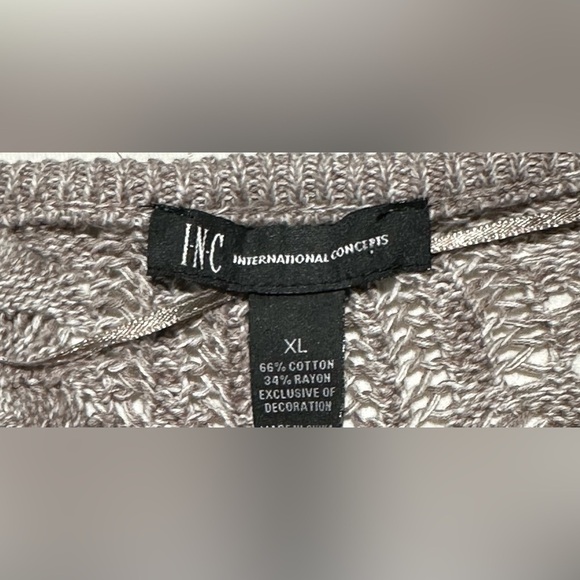 INC International Concepts: Women’s Knit Blouse with Lace Trim- Size XL - Picture 4 of 6